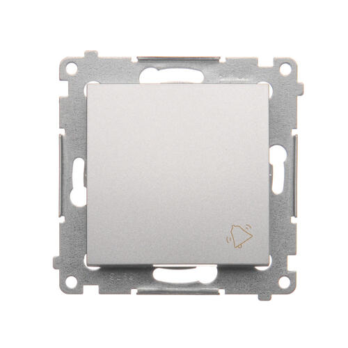 Przycisk &bdquo;dzwonek&rdquo; (moduł) 16AX, 250V~, zaciski śrubowe; srebrny mat - DD1A.01/43 - KONTAKT SIMON