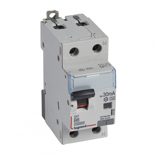 WYŁĄCZNIK RÓŻNICOWONADPRĄDOWY P 312 2P B 6A 30MA TYP A 10KA SERII DX3 - 411285 - LEGRAND