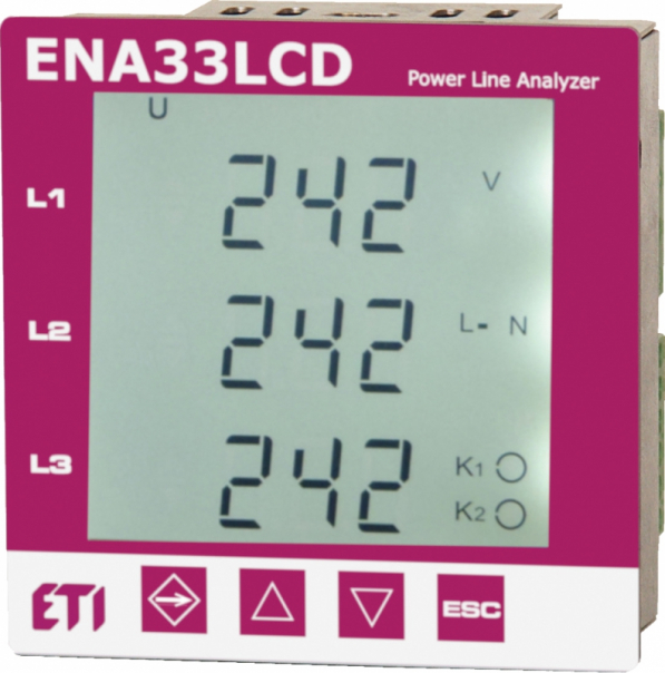 Analizator parametrów sieci 96x96 ENA33LCD - 004656910 - ETI
