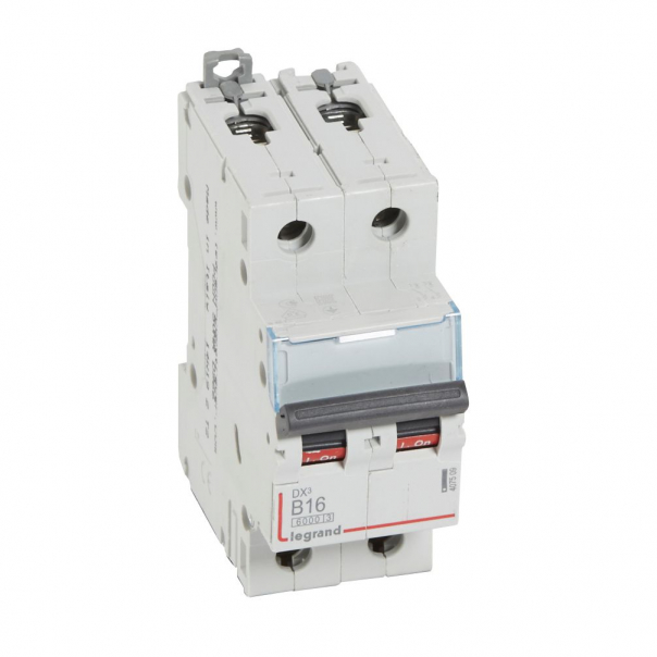 WYŁĄCZNIK NADPRĄDOWY B 16A 2-POLOWY SERII DX3 S 302 - 407509 - LEGRAND