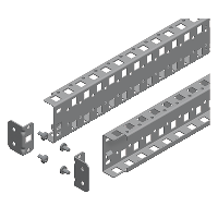 Wsporniki pionowe perforowane do Spacial SF/SM 2 rzędy 400mm - NSYSUCR6540 - SCHNEIDER ELECTRIC