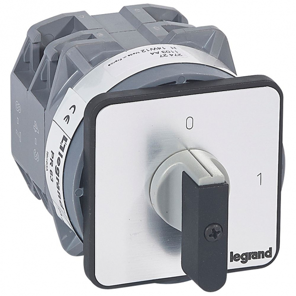ŁĄCZNIK KRZYWKOWY 63A 3 BIEGUNY PROGRAM 0-1 PR63 - 027427 - LEGRAND