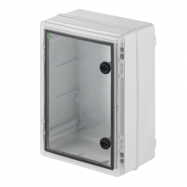 SZAFKA ROZDZIELCZA SR1 252X352X142 SZARY / TRANSPARENTNY INDUSTRIAL - 2753-01 - ELEKTRO-PLAST NASIELSK