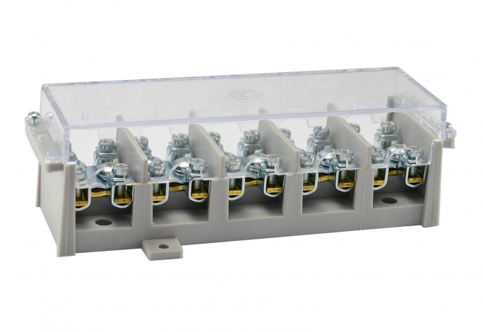 ODGAŁĘŹNIK INSTALACYJNY 5-SEGMENTOWY (ZACISK: 5X35MM2 - 5X4X16MM2) Z POKRYWĄ SZARY LZ 5*35/16 WYK.11P  - 84034002 - SIMET