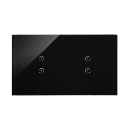 Panel dotykowy S54 Touch, 2 moduły, 2 pola dotykowe pionowe + 2 pola dotykowe pionowe, zastygła lawa - DSTR233/73 - KONTAKT SIMON