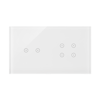 Panel dotykowy S54 Touch, 2 moduły, 2 pola dotykowe poziome + 4 pola dotykowe, biała perła - DSTR224/70 - KONTAKT SIMON
