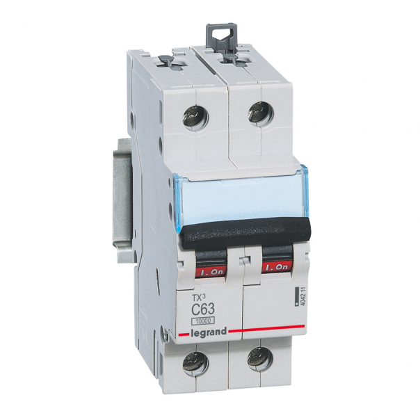 WYŁĄCZNIK NADPRĄDOWY C 63A 2-POLOWY CHARAKTERYSTYKA C SERII TX3 S 312 - 404211 - LEGRAND