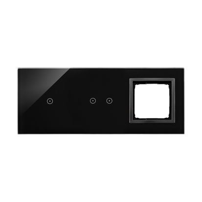 Panel dotykowy S54 Touch, 3 moduły, 1 pole dotykowe + 2 pola dotykowe poziome + 1 otwór na osprzęt S54, zastygła lawa - DSTR3120/73 - KONTAKT SIMON