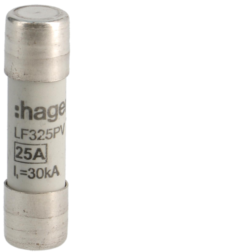 Wkładka bezpiecznikowa cylindryczna CH-10 10x38mm gPV 25A 600VDC. - LF325PV - HAGER