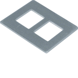 tehalit.GB-EG Płytka montażowa GTVD2/300 2xRJ45 19,3x14,8 aluminium - GTVDM012 - HAGER
