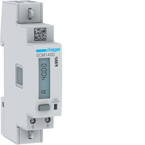 agardio.measure Licznik energii elektrycznej 1-fazowy, 40A 1M, M-bus, MID - ECM140D - HAGER