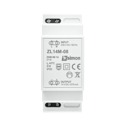 Zasilacz LED modułowy 14V, DC, 8W - ZL14M-08 - KONTAKT SIMON