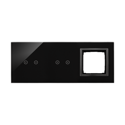 Panel dotykowy S54 Touch, 3 moduły, 2 pola dotykowe poziome + 2 pola dotykowe poziome + 1 otwór na osprzęt S54, zastygła lawa - DSTR3220/73 - KONTAKT SIMON