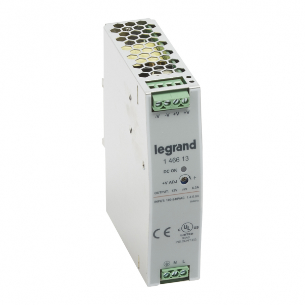 ZASILACZ STABILIZOWANY 1-FAZOWY 240V/12V 6,3A - 146613 - LEGRAND