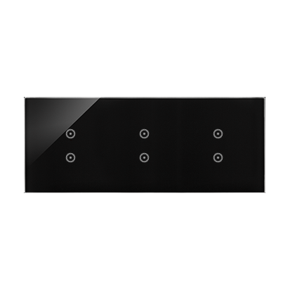 Panel dotykowy S54 Touch, 3 moduły, 2 pola dotykowe pionowe + 2 pola dotykowe pionowe + 2 pola dotykowe pionowe, zastygła lawa - DSTR3333/73 - KONTAKT SIMON