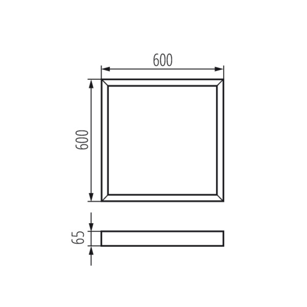 RAMA DO MONTAŻU NATYNKOWEGO PANELI LED 600X600 CZARNA ADTR-H 6060 B. - 29845 - KANLUX