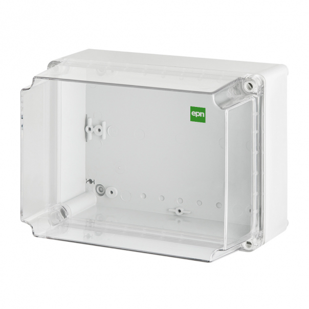 INDUSTRIAL PUSZKA N/T 220x170x146 IP 65 SZARY / TRANSP. - 2718-01 - ELEKTRO-PLAST NASIELSK