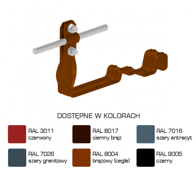 Uchwyt dach.prof.skr.Z-śr. WZÓR 26 H=10cm /LA/    TYP AN-29C/LA/-N - E464516 - AN-KOM Sp. z o.o.