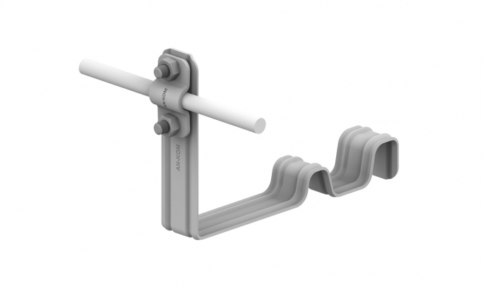 Uchwyt dach.prof.pros.Z-śr. WZÓR 15 H=10cm /OG/    TYP AN-25M/OG/-N - E194760 - AN-KOM Sp. z o.o.