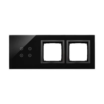 Panel dotykowy S54 Touch, 3 moduły, 4 pola dotykowe + 2 otwory na osprzęty S54, zastygła lawa - DSTR3400/73 - KONTAKT SIMON