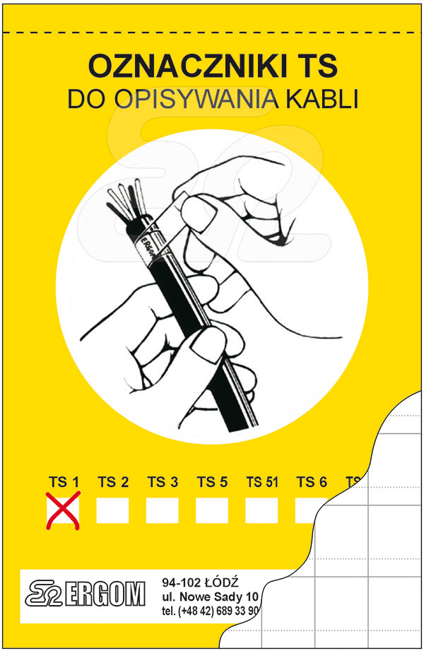 OZNACZNIK TS 61     (20 SZT.)  - E04ZP-02010100800 - ERGOM