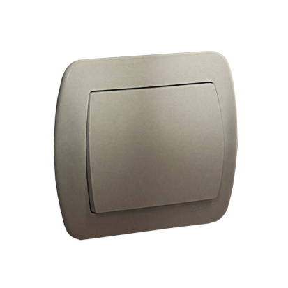 Łącznik jednobiegunowy 10AX, 250V~, zaciski śrubowe; satynowy - AW1/29 - KONTAKT SIMON