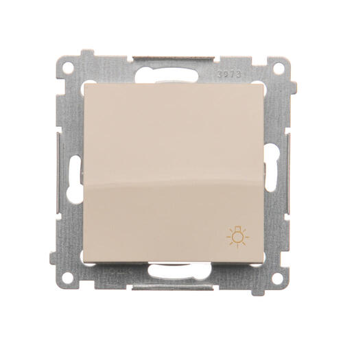 Przycisk &bdquo;światło&rdquo; (moduł) 10AX, 250V~, szybkozłącza; kremowy - DS1.01/41 - KONTAKT SIMON