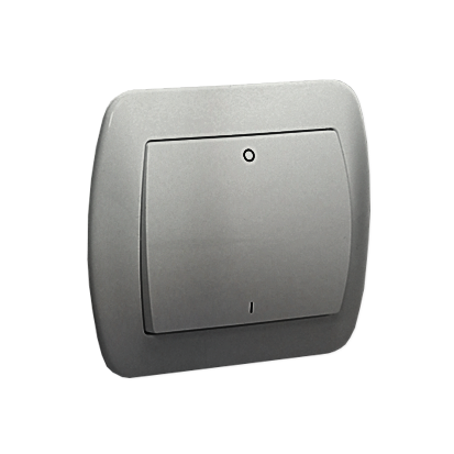 Łącznik dwubiegunowy 10AX, 250V~, zaciski śrubowe; aluminiowy - AW2/26 - KONTAKT SIMON