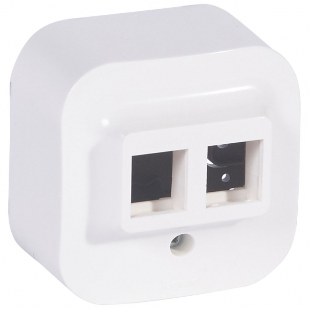 ADAPTER KEYSTONE 2XRJ45 BIAŁY FORIX IP20 - 782426 - LEGRAND
