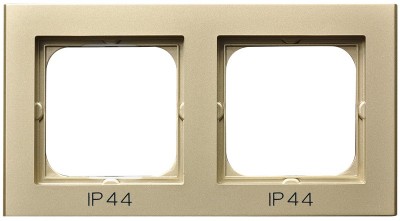 RAMKA PODWÓJNA DO ŁĄCZNIKÓW IP44 SZAMPAŃSKI ZŁOTY SONATA - RH-2R/39 - OSPEL