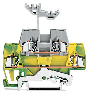ZŁĄCZKA DWUPIĘTROWA L/ROZŁĄCZALNA 2,5 MM2 ŻÓŁTO-ZIELONA/SZARA. - 280-527 - WAGO
