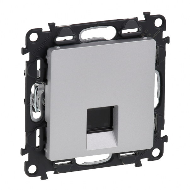 GNIAZDO 1XRJ45 KAT.6A STP ALUMINIUM VALENA LIFE - 753348 - LEGRAND