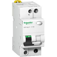 WYŁĄCZNIK RÓŻNICOWY Z CZŁONEM NADPRĄDOWYM 2 POLOWY B 10A/30MA TYP AC DPN - A9D22610 - SCHNEIDER ELECTRIC