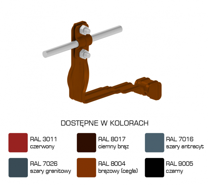 Uchwyt dach.prof.skr.Z-śr. WZÓR 31 H=10cm /LA/    TYP AN-29H/LA/-N - E464752 - AN-KOM Sp. z o.o.