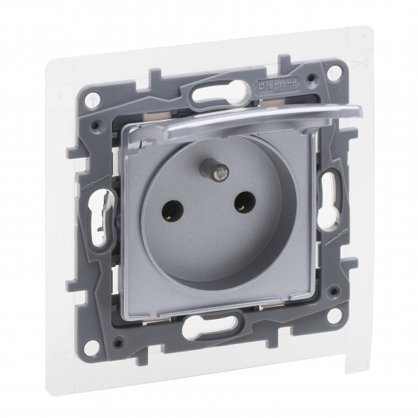 NILOE SELECTION - GNIAZDO 2P+Z - IP44 16 A - 250 V~ - BEZ PRZESŁONY, ZACISKI ŚRUBOWE ALUMINIUM - 762161 - LEGRAND