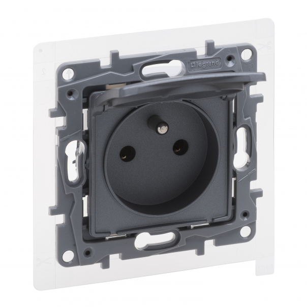 NILOE SELECTION - GNIAZDO 2P+Z - IP44 16 A - 250 V~ - BEZ PRZESŁONY, ZACISKI ŚRUBOWE STAL - 762361 - LEGRAND