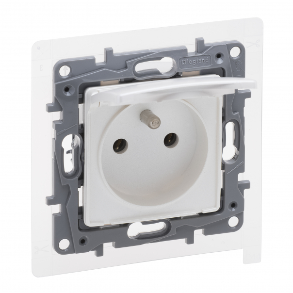 GNIAZDO 2P+Z - IP44 16 A - 250 V~ - BEZ PRZESŁONY, ZACISKI ŚRUBOWE PERŁA NILOE SELECTION - 762461 - LEGRAND