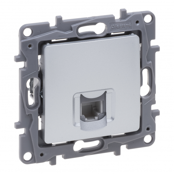 NILOE SELECTION - GNIAZDO RJ 11 ALUMINIUM - 762169 - LEGRAND