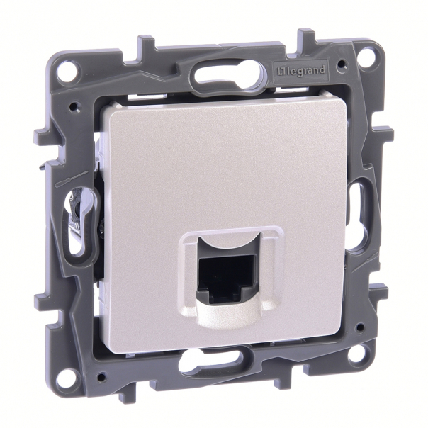 GNIADZO KOMPUTEROWE POJEDYNCZE RJ45 KAT. 6 STP PERŁOWY NILOE SELECTION - 762475 - LEGRAND
