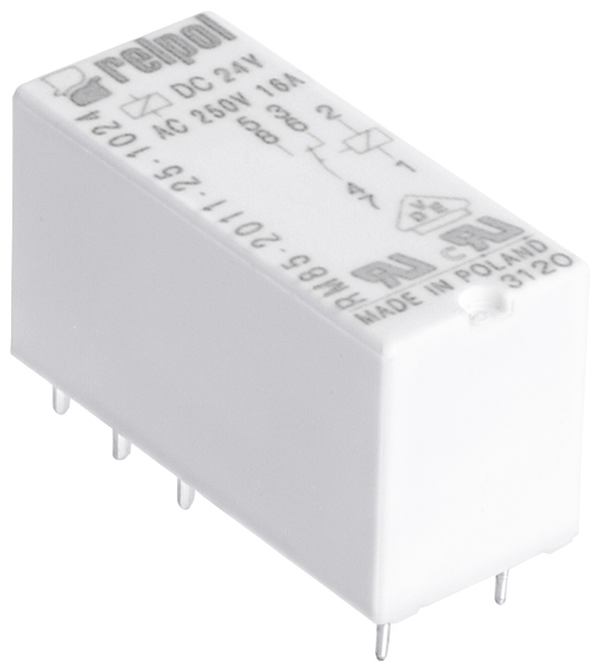 PRZEKAŹNIK MINIATUROWY 16A STYKI 1P STEROWANIE 24V DC  - 600021 - RELPOL