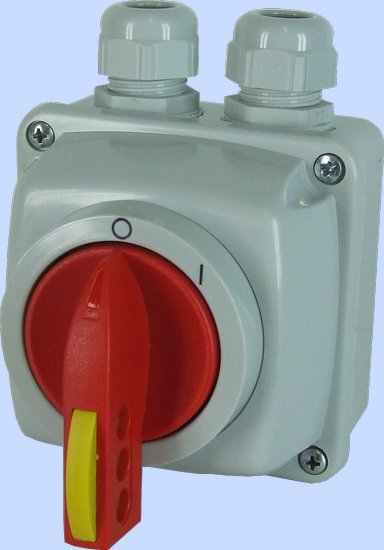 ŁĄCZNIK KRZYWKOWY W OBUDOWIE E25-13/5 WŁĄCZ-WYŁĄCZ 0-I NA KŁÓDKĘ IP-44 - 952514 - ELEKTROMET DZIERŻONIÓW