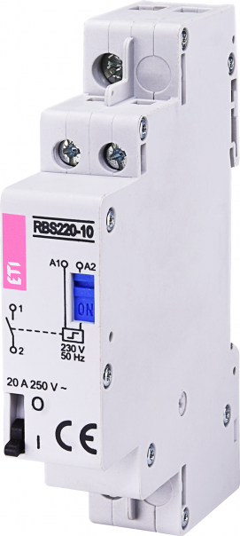 STYCZNIK BISTABILNY 20A 1-BIEGUNOWY, 1-MODUŁOWY RBS220-10-230V AC - 002464100 - ETI