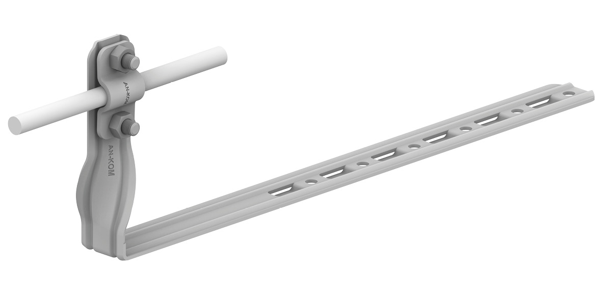 Uchwyt dach.regul.skr.Z-śruba L=42cm,H=11,6cm /OG/    TYP AN-29K/OG/-N - E194596 - AN-KOM Sp. z o.o.