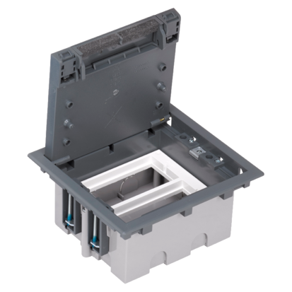 Puszka podłogowa S500 2-modułowa, 4x K45, gł. 93mm; szary - 52050102-035 - KONTAKT SIMON
