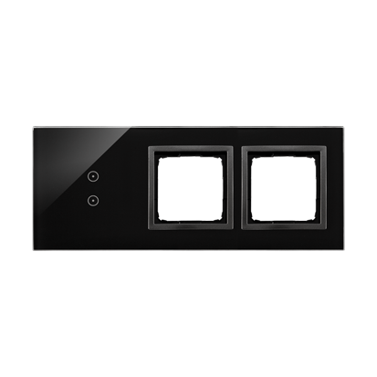 Panel dotykowy S54 Touch, 3 moduły, 2 pola dotykowe pionowe + 2 otwory na osprzęty S54, zastygła lawa - DSTR3300/73 - KONTAKT SIMON