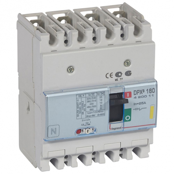 WYŁĄCZNIK 25A 4-POLOWY 16KA DPX3 160 - 420011 - LEGRAND