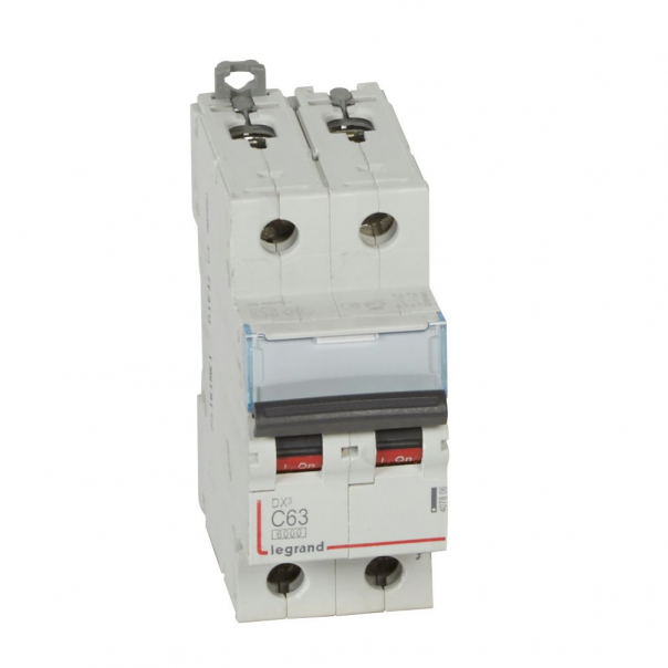WYŁĄCZNIK NADPRĄDOWY C 63A 2 POLOWY CHARAKTERYSTYKA C SERII DX3 S 302 - 407806 - LEGRAND