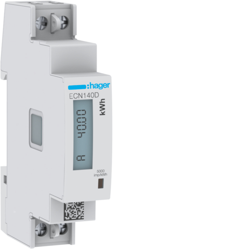 Licznik energii elektrycznej 1-fazowy, 40A 1M, agardio.measure - ECN140D - HAGER