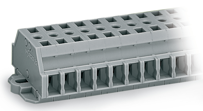 2-przewodowa listwa zaciskowa 4-bieg., szara - 261-424 - WAGO