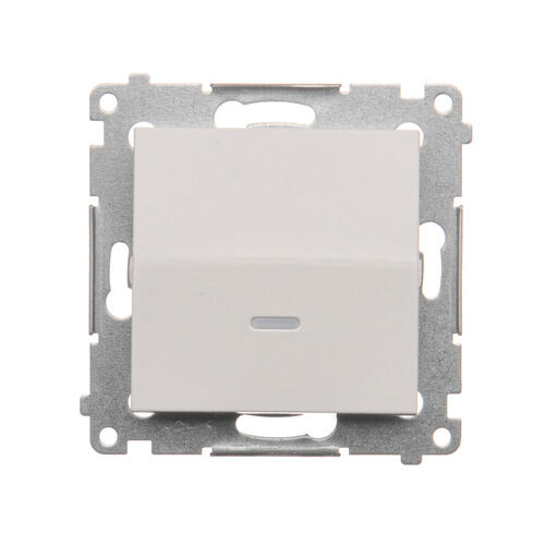 Łącznik schodowy z podświetleniem LED bez piktogramu (moduł) 10AX, 250V~, szybkozłącza; biały - DW6L.01/X/11 - KONTAKT SIMON